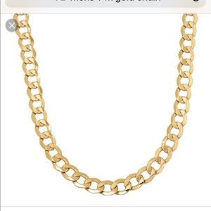 Men’s 14K Gold curb chain necklace